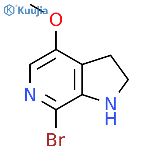 7-bromo-4-methoxy-1H,2H,3H-pyrrolo[2,3-c]pyridine structure