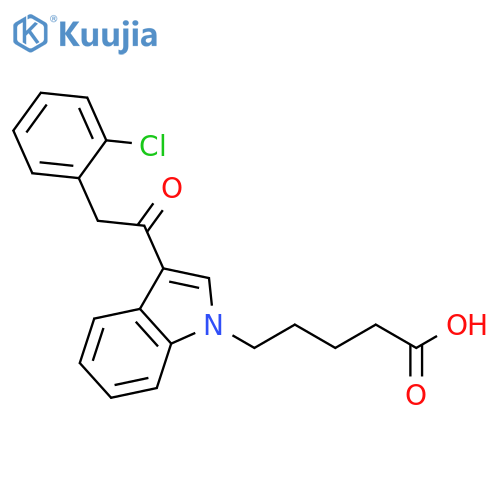 3-[2-(2-chlorophenyl)acetyl]-1H-indole-1-pentanoicacid structure