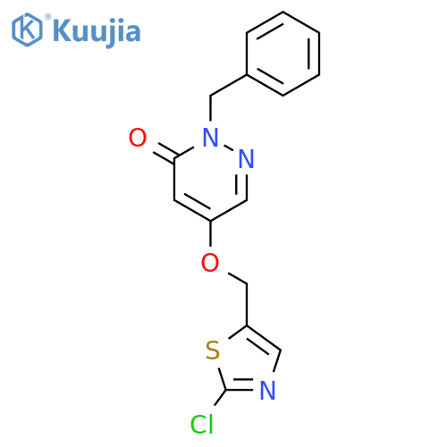 3(2H)-Pyridazinone, 5-[(2-chloro-5-thiazolyl)methoxy]-2-(phenylmethyl)- structure