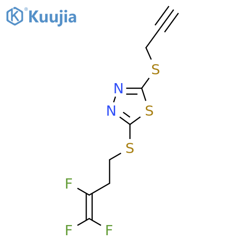 1,3,4-Thiadiazole, 2-(2-propynylthio)-5-[(3,4,4-trifluoro-3-butenyl)thio]- structure