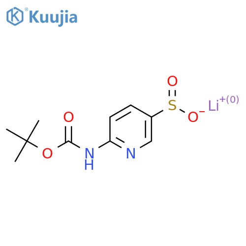 lithium(1+) ion 6-{(tert-butoxy)carbonylamino}pyridine-3-sulfinate structure