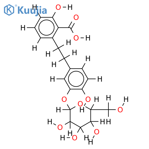 3'-O-beta-D-Glucopyranoside-2-[2-(3,4-Dihydroxyphenyl)ethyl]-6-hydroxybenzoic acid structure