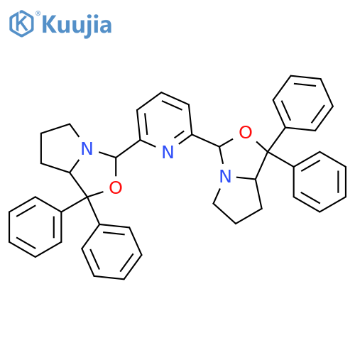 2,6-Bis(2S,5S)-4,4-diphenyl-1-aza-3-oxabicyclo3.3.0octan-2-ylpyridine structure