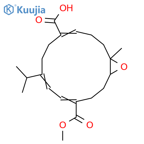 1,3,7,11-Cembratetraene-18,20-dioic acid; (1E,3Z,7E,11Z)-form, 7S*,8S*-Epoxide, 18-Me ester structure