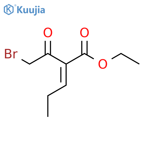 2-Pentenoic acid, 2-(2-bromoacetyl)-, ethyl ester, (2E)- structure