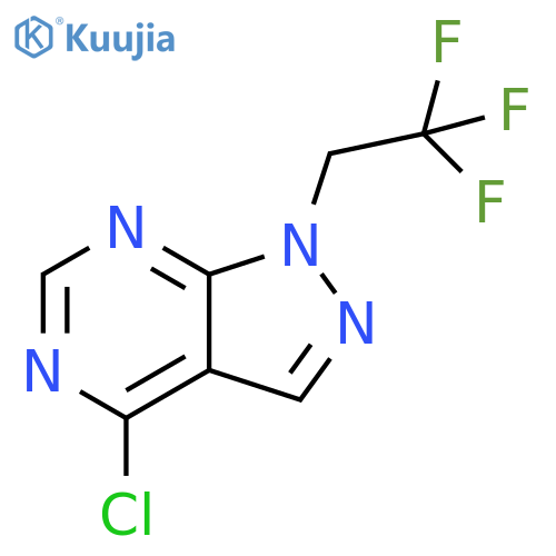1H-Pyrazolo[3,4-d]pyrimidine, 4-chloro-1-(2,2,2-trifluoroethyl)- structure