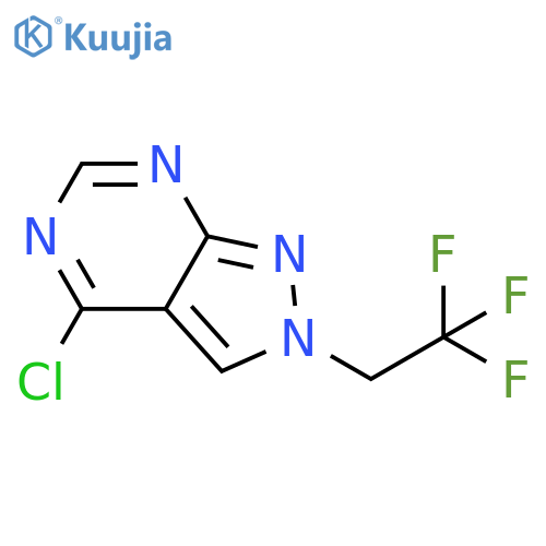 4-chloro-2-(2,2,2-trifluoroethyl)pyrazolo[3,4-d]pyrimidine structure