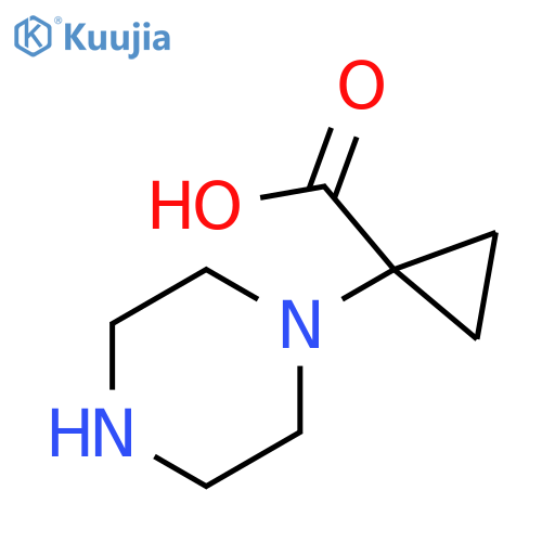 1-(piperazin-1-yl)cyclopropane-1-carboxylic acid structure