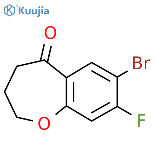 7-Bromo-8-fluoro-3,4-dihydrobenzo[b]oxepin-5(2H)-one structure