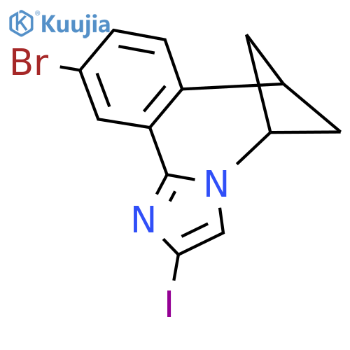 10-Bromo-2-iodo-6,7-dihydro-5H-5,7-methanobenzo[c]imidazo[1,2-a]azepine structure