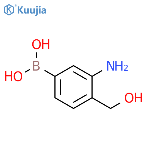 3-amino-4-(hydroxymethyl)phenylboronic acid structure