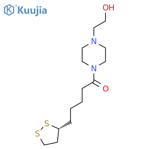 1-Pentanone, 5-(3R)-1,2-dithiolan-3-yl-1-4-(2-hydroxyethyl)-1-piperazinyl- structure
