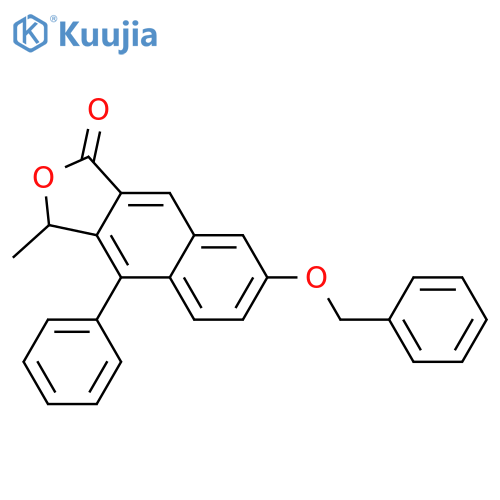 Naphtho[2,3-c]furan-1(3H)-one, 3-methyl-4-phenyl-7-(phenylmethoxy)- structure