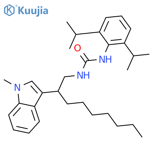 Urea,N-[2,6-bis(1-methylethyl)phenyl]-N'-[2-(1-methyl-1H-indol-3-yl)nonyl]- structure