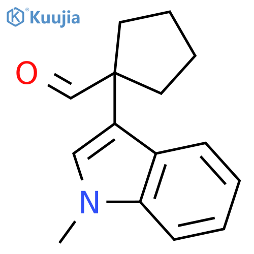 Cyclopentanecarboxaldehyde, 1-(1-methyl-1H-indol-3-yl)- structure