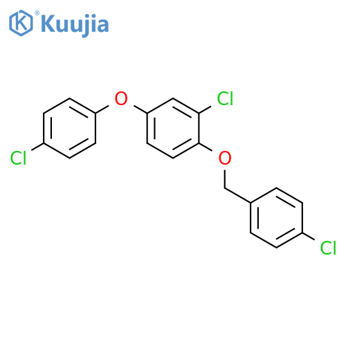Benzene, 2-chloro-4-(4-chlorophenoxy)-1-[(4-chlorophenyl)methoxy]- structure