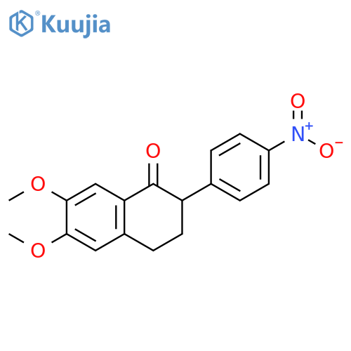 6,7-Dimethoxy-2-(4-nitrophenyl)-3,4-dihydronaphthalen-1(2h)-one structure