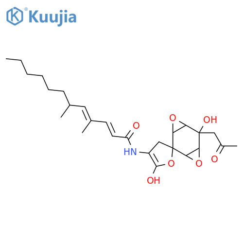 2,4-Dodecadienamide,N-[dihydro-5',6-dihydroxy-6-(2-oxopropyl)spiro[4,8-dioxatricyclo[5.1.0.03,5]octane-2,2'(3'H)-furan]-4'-yl]-4,6-dimethyl-(9CI) structure