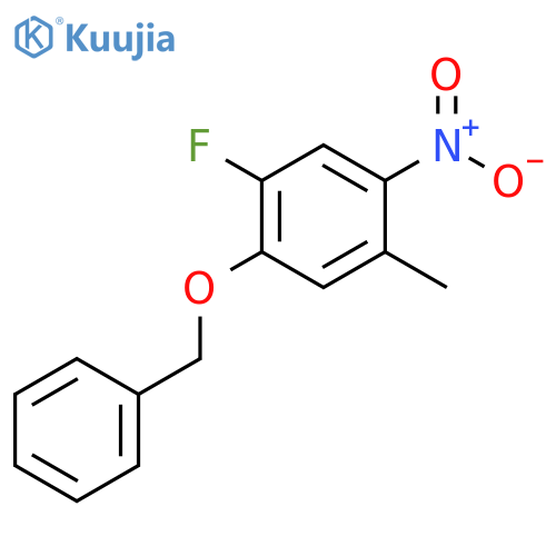 1-(Benzyloxy)-2-fluoro-5-methyl-4-nitrobenzene structure