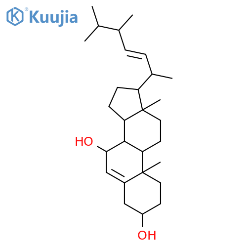 (3beta,7alpha,24S)-Ergosta-5,22-diene-3,7-diol structure