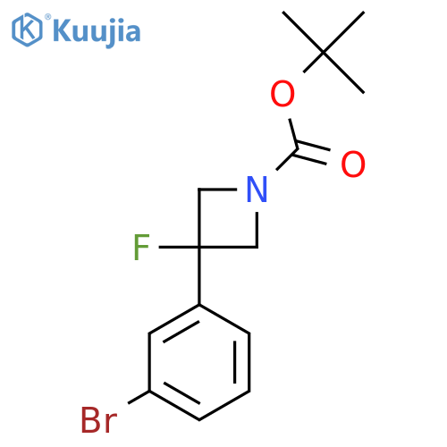 Tert-butyl 3-(3-bromophenyl)-3-fluoroazetidine-1-carboxylate structure