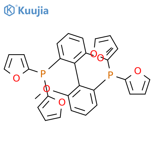 Phosphine,1,1'-[(1R)-6,6'-dimethoxy[1,1'-biphenyl]-2,2'-diyl]bis[1,1-di-2-furanyl- structure