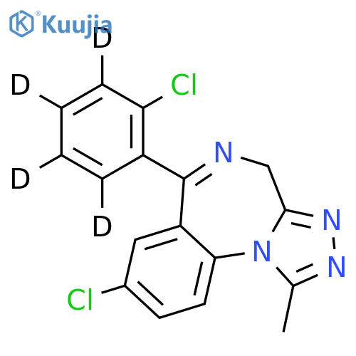 4H-[1,2,4]Triazolo[4,3-a][1,4]benzodiazepine,8-chloro-6-(6-chlorophenyl-2,3,4,5-d4)-1-methyl- (9CI) structure