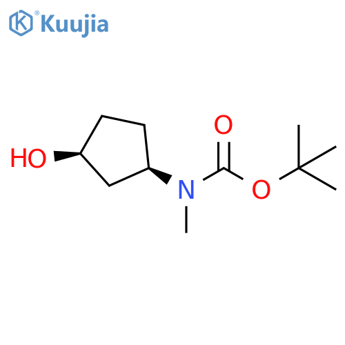 tert-butyl N-[cis-3-hydroxycyclopentyl]-N-methyl-carbamate structure