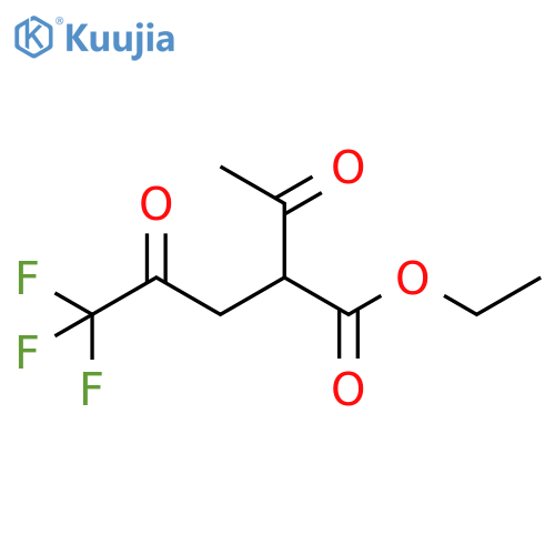 ethyl 2-acetyl-5,5,5-trifluoro-4-oxopentanoate structure