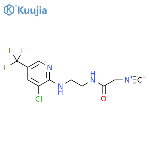 N-(2-{[3-chloro-5-(trifluoromethyl)pyridin-2-yl]amino}ethyl)-2-isocyanoacetamide structure