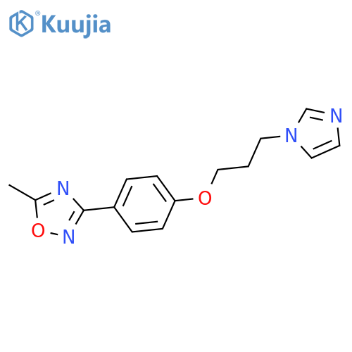 1,2,4-Oxadiazole, 3-[4-[3-(1H-imidazol-1-yl)propoxy]phenyl]-5-methyl- structure
