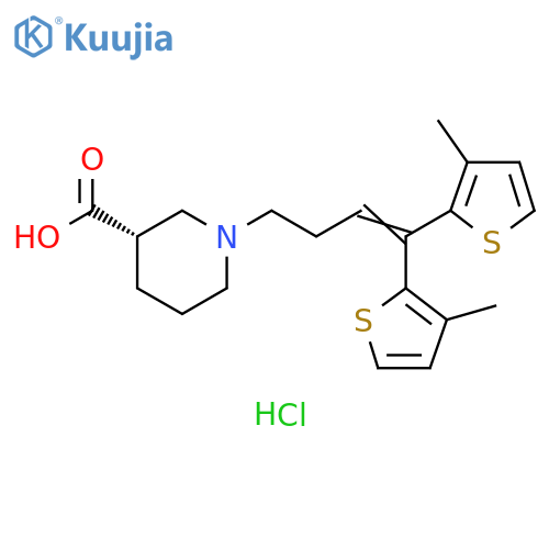 (S)-1-(4,4-Bis(3-methylthiophen-2-yl)but-3-en-1-yl)piperidine-3-carboxylic Acid Hydrochloride structure