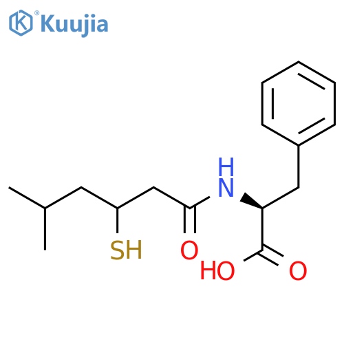 L-Phenylalanine, N-(3-mercapto-5-methyl-1-oxohexyl)-, (S)- structure