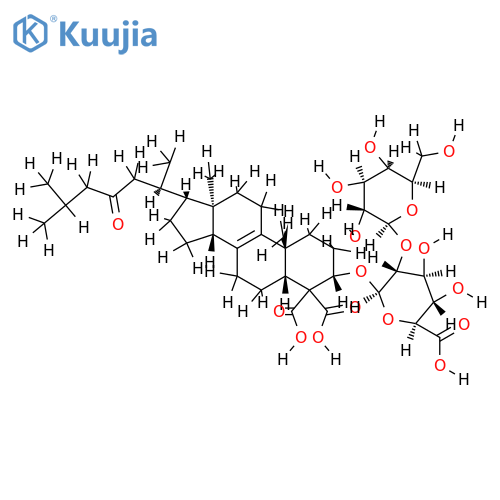 3beta-O-[beta-D-galactopyranosyl-(1?2)-beta-D-glucopyranosiduronic acid]-3-hydroxy-30-norlanost-8(9)-ene-28,29-dioic acid structure