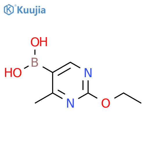 4-Methyl-2-(ethoxy)pyrimidine-5-boronic acid structure