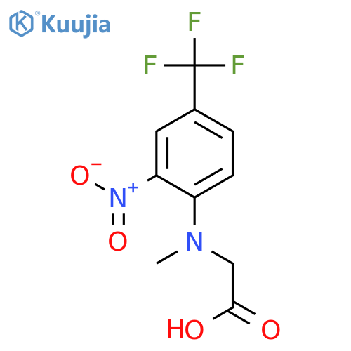 2-[Methyl-2-nitro-4-(trifluoromethyl)anilino]acetic acid structure