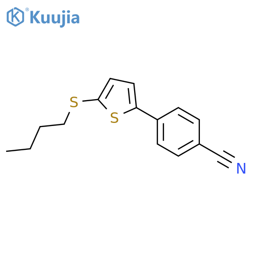 Benzonitrile, 4-[5-(butylthio)-2-thienyl]- structure