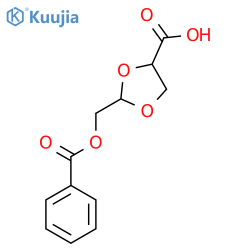 (2S,4S)-2-(Benzoyloxy)methyl-1,3-dioxolane-4-carboxylic Acid structure