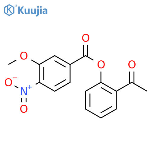 (2-acetylphenyl) 3-methoxy-4-nitrobenzoate structure