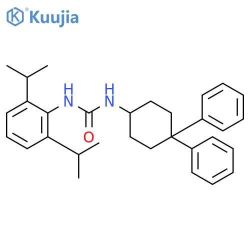 Urea, N-[2,6-bis(1-methylethyl)phenyl]-N'-(4,4-diphenylcyclohexyl)- structure