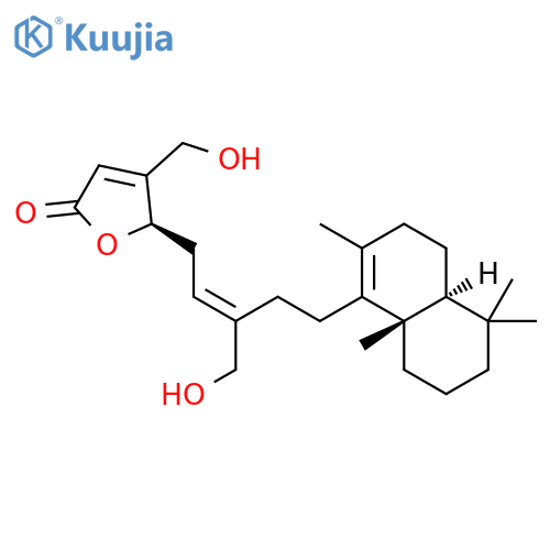 2(5H)-Furanone, 4-(hydroxymethyl)-5-[(2E)-3-(hydroxymethyl)-5-[(4aS,8aS)-3,4,4a,5,6,7,8,8a-octahydro-2,5,5,8a-tetramethyl-1-naphthalenyl]-2-penten-1-yl]-, (5R)- structure