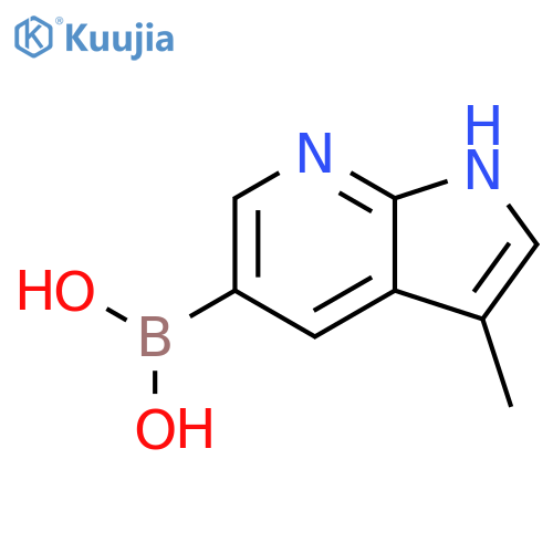 {3-methyl-1H-pyrrolo[2,3-b]pyridin-5-yl}boronic acid structure