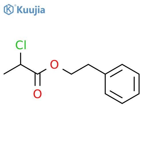 Propanoic acid, 2-chloro-, 2-phenylethyl ester, (±)- structure