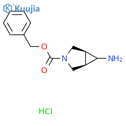 benzyl 6-amino-3-azabicyclo3.1.0hexane-3-carboxylate hydrochloride structure
