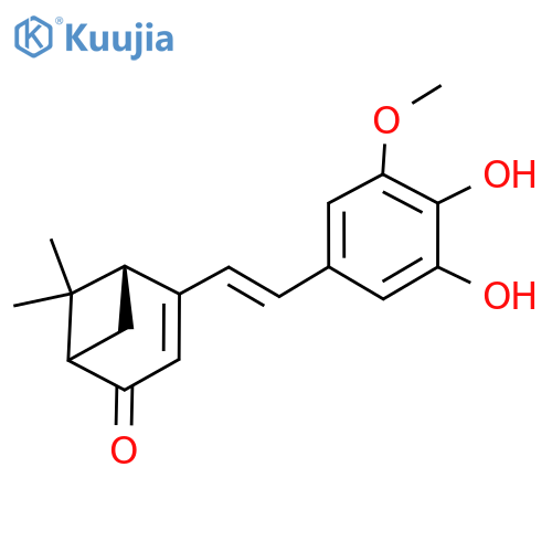 (1S,5R)-4-[(E)-2-(3,4-Dihydroxy-5-methoxyphenyl)ethenyl]-6,6-dimethylbicyclo[3.1.1]hept-3-en-2-one structure