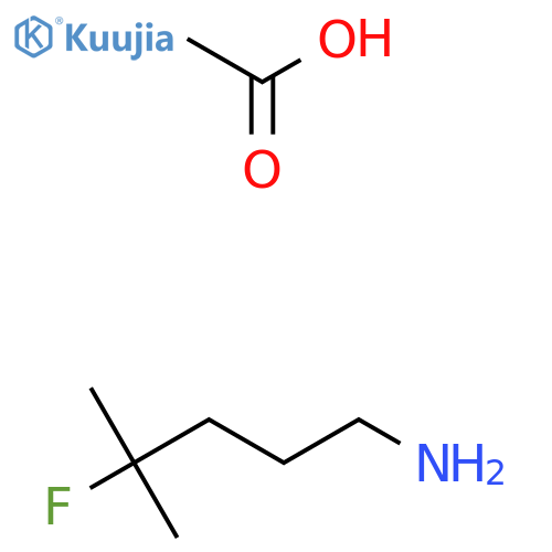 4-Fluoro-4-methylpentan-1-amine; acetic acid structure
