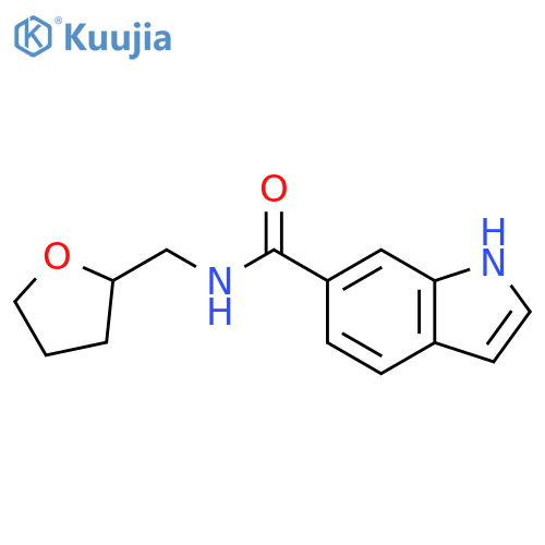 N-[(oxolan-2-yl)methyl]-1H-indole-6-carboxamide structure