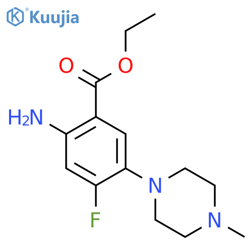 ethyl 2-amino-4-fluoro-5-(4-methylpiperazin-1-yl)benzoate structure
