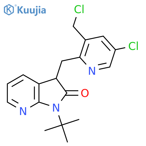 1-(Tert-Butyl)-3-((5-chloro-3-(chloromethyl)pyridin-2-yl)methyl)-1H-pyrrolo[2,3-b]pyridin-2(3H)-one structure