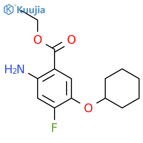 Ethyl 2-amino-5-(cyclohexyloxy)-4-fluorobenzoate structure